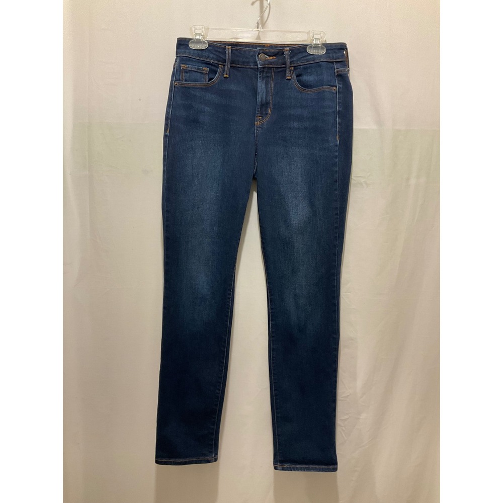 Old Navy Women Dark Wash Mid-Rise Skinny Jeans Indigo Denim Blue Size 4 Regular
